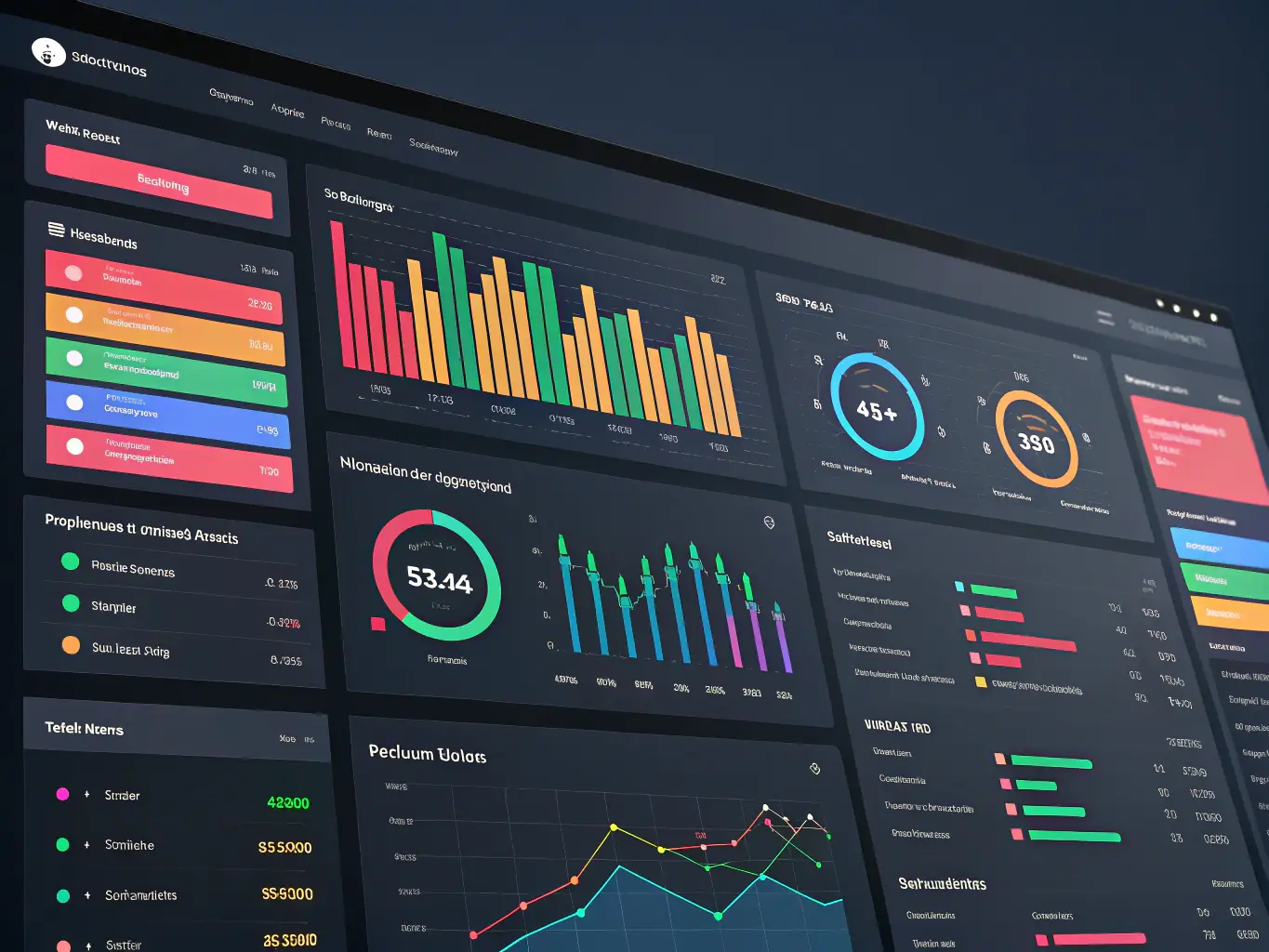 An image of a smart inventory management system interface, displaying real-time stock levels, predictive analytics, and optimized supply chain routes, illustrating the benefits of AI in inventory management.